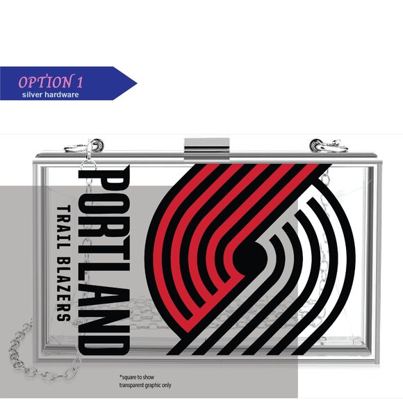Portland Trail Blazers Clear Acrylic Clutch - Picture 1 of 2